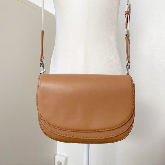 Steven Alan Handbags - Steven Alan Tan Leather Saddle Bag Crossbody Purse
